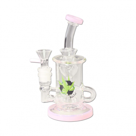 BlackLeaf Borosilikatglas Recycle Bubbler mit Trichterperkolator Rosa