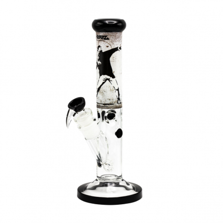 G-Rollz 'Banksy's Flower Thrower' Borosilikatglas Bong