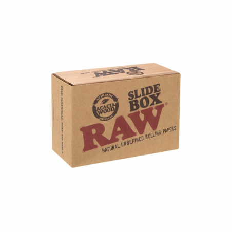 Slide Box Holzbox RAW klein mit Schiebedeckel