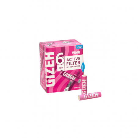 Gizeh Active Filter Pink Aktivkohlefilter 6mm 50 Stk.