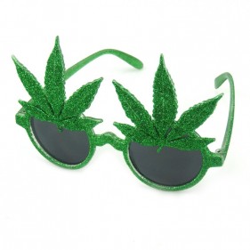 Grüne Glitzer-Partybrille