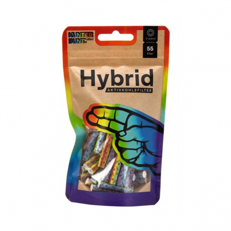 Hybrid Supreme Filters Rainbow Zellulose/Aktivkohle 6,4mm 55 Stk.