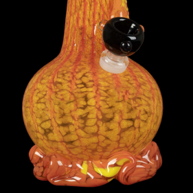 Noble Glass Small Softglas Bong mit Wrap GonG Orange
