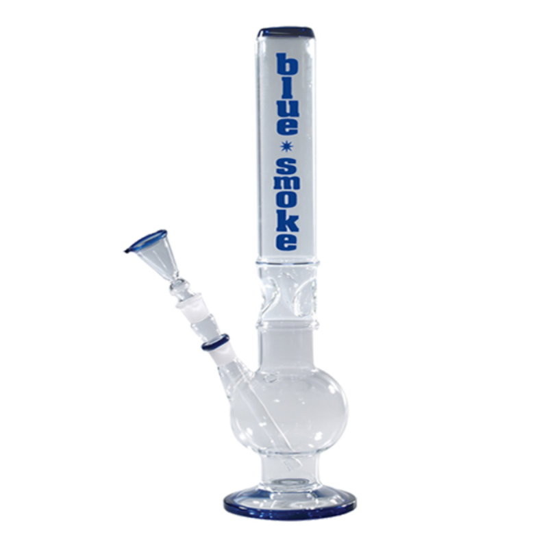 BBB 'Blue Smoke' Borosilikatglas Bong mit Eisfach