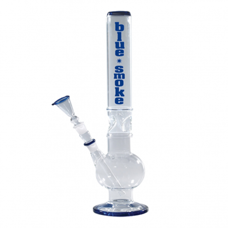 BBB 'Blue Smoke' Borosilikatglas Bong mit Eisfach